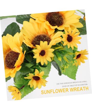 LIFKICH 1pc Simulated Sunflower Front Door Wreaths Green Home Decor Home Decor Prop Door Hanging Wreath Thanksgiving Wreath Greenery Garland Rose Decor Silk Cloth Plastic Door Trim - Buy Online on GoSupps.com