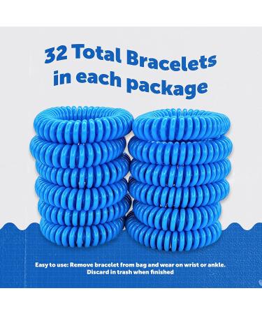 RiptGear Mosquito Repellent Bracelets - 32 Pack for Kids & Adults | Citronella Wristband | DEET-Free Bug Repellent Bracelets for Camping - Buy Online on GoSupps.com