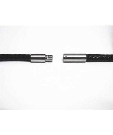 Glory Qin 3mm Black Wax Cord Necklace Rope with Stainless Steel Clasp - 20 Inch - Buy Online on GoSupps.com