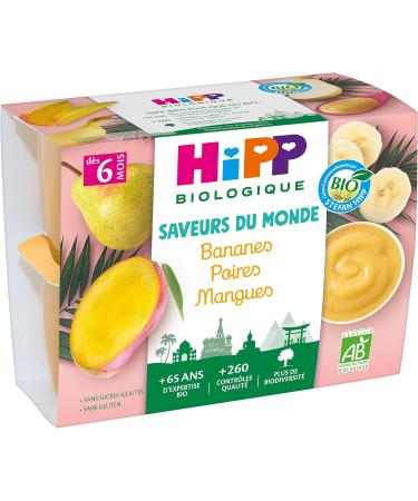 HiPP Organic Bananas Pears Mango Cups 4x100g - Buy Online on GoSupps.com