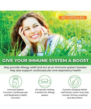 Forest Leaf Quercetin 500mg Capsules with Bromelain, Vitamin C & Nettle - Allergy Relief & Immune Support - 90 Veggie Caps - Buy Online on GoSupps.com