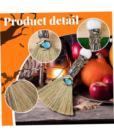 Halloween Witch Broom Crystal Witch Wiccan Altar Broom Witch Broomstick with Heart-Shape Crystal Halloween Witch Decor for Healing Cleansing Fengshui Halloween Party Decorations - Buy Online on GoSupps.com