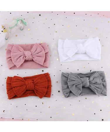 Buy Makone Baby Headbands - Stretchy Dot Hair Bands with Pom Pom Big Bows - Multi-Colored 6-Pack for Infants - Buy Online on GoSupps.com