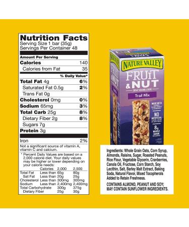 Nature Valley Fruit & Nut Chewy Trail Mix Granola Bars (48 ct.) by Nature Valley - Buy Online on GoSupps.com
