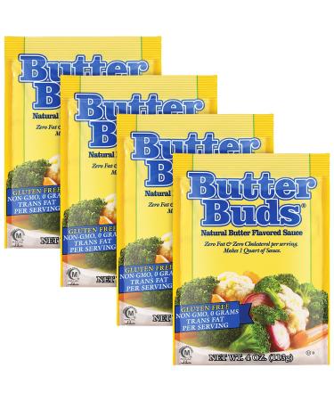 Butter Buds Sauce Mix, 4 Oz (4-Pack) – Non-GMO, Gluten-Free Natural Butter Flavored Sauce Made with Buttermilk, 0 Fat, 0 Cholesterol - Buy Online on GoSupps.com