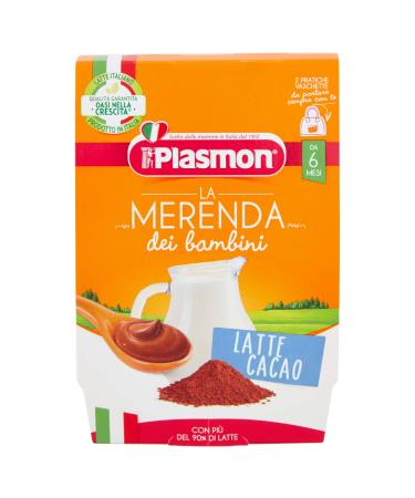 Plasmon Children's Snack Milk Snacks Aseptic Cocoa 2 X 120 G