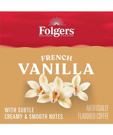 Folgers French Vanilla Flavored Ground Coffee - 9.6 Ounce Canister - Pack of 6 - Buy Online on GoSupps.com