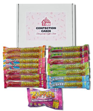 Jawbreaker Sweets Selection Box - 15 Packs | 7 Flavours - Retro Sweets Gift Box | Total 84 Candy Balls with Bubblegum Center and Different Fruity Flavours | Easter Gifts for Kids | Easter Treats