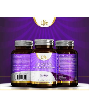 High-Dose Vegan Ln Inositol Capsules - 120mg Myo-Inositol Folate & Chrome | Gluten & Allergen-Free - Buy Online on GoSupps.com