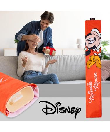Disney Stitch Hot Water Bottle - 1.7 or 2 Litre Capacity with Fleece Cover - Cosy Gifts for Women | Red Minnie Long - Buy Online on GoSupps.com