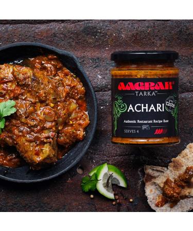  Aagrah Aagrah Achari Tarka Indian Curry Sauce Authentic Restaurant Recipe Base Medium Temperature 270g Jar (Serves 3-4) Box of 3 - Buy Online on GoSupps.com