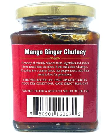Rani Mango & Ginger Chutney 10.5oz - Vegan, Gluten Free, All Natural - Non-GMO Indian Preserve - Pack of 1 - Buy Online on GoSupps.com