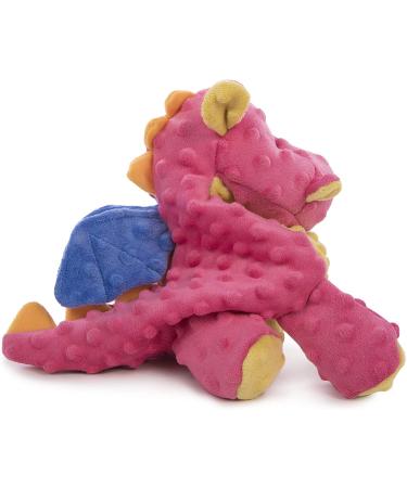GoDog Dragons Squeaker Plush Dog Toy - Chew Guard Technology - Durable & Chew Resistant - Multiple Styles & Sizes - Large Coral - Buy Online on GoSupps.com