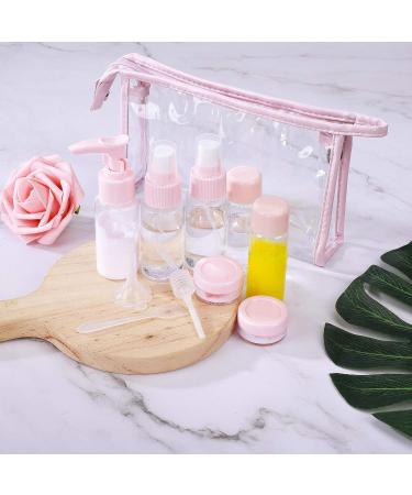 12-Piece Empty Trip Bottles Set | Refillable Small Cosmetics Containers for Air Travel | Transparent Bag for Shampoo & Liquid - Perfect Flight Accessories - Buy Online on GoSupps.com