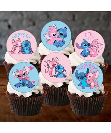 Stitch And Angel Cupcake Toppers (PRECUT Optional) Edible Stitch Cake Topper Stitch Birthday Decorations Lilo And Stitch Cake Topper Stitch Cake Decorations (PRECUT 12) 12 PRECUT - Buy Online on GoSupps.com