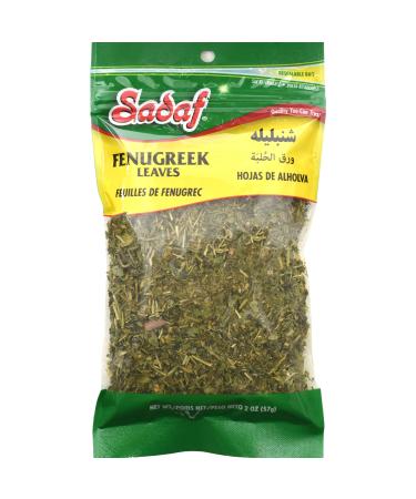 Sadaf Dried Fenugreek Leaves - Kasoori methi leaves- Kosher and Halal - 2 oz bag