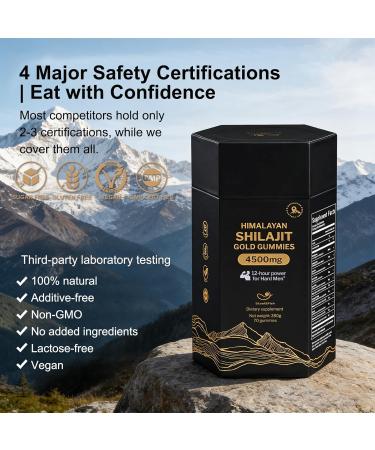 Organic Pure Himalayan Shilajit Gummies with Ashwagandha and Sea Moss Gold Shilajit for Men & Women Supplement 105+ Natural Trace Minerals 70-Gummy (11-Ingredient Recipe) 70 Count (Pack of 1) - Buy Online on GoSupps.com