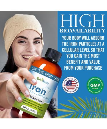 NutriNoche Pure Crystalline Liquid Iron Supplement 30 ppm - 8oz Colloidal Minerals - Buy Online on GoSupps.com