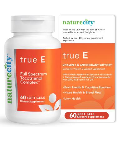 True-E Full Spectrum Vitamin E Tocotrienols  Alpha Tocopherol Complex 60 Soft Gels 1 - Buy Online on GoSupps.com