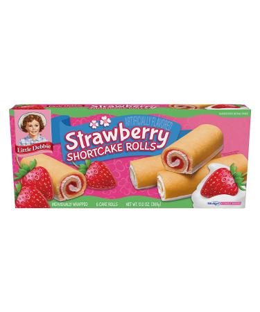 Little Debbie Strawberry Shortcake Rolls - 8 Boxes of Yellow Cake with Creme and Strawberry Filling - Buy Online on GoSupps.com