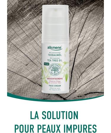 alkmene Tea Tree Oil Face Moisturizer for Impure Skin - Vegan Face Moisturizer Without Silicones Parabens and Mineral Oil - Face Skin Cream (2x 50 ml) - Buy Online on GoSupps.com