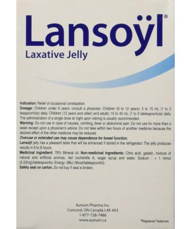 Lansoyl Laxative Jelly 225-Gram - Buy Online on GoSupps.com