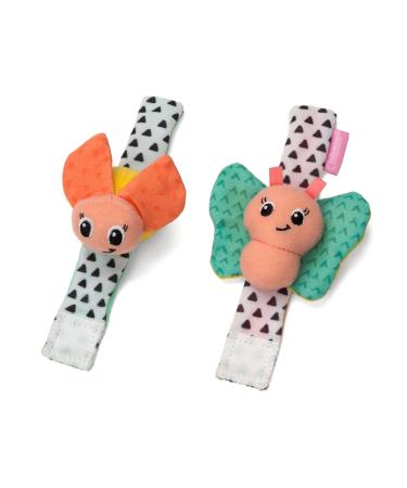 Infantino Wrist Rattles, Butterfly and Lady Bug Butterfly/Lady Bug