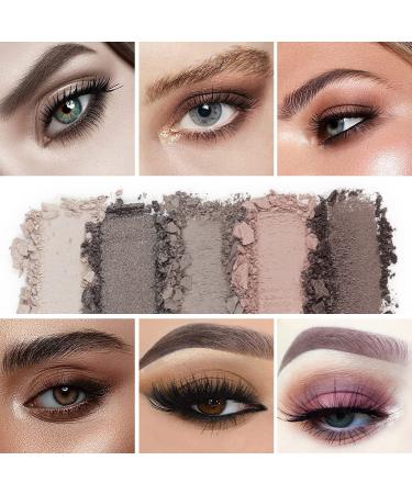 10 Color Matte Eyeshadow Palette | Waterproof & Long Lasting Korean Makeup for Older Women - Sweetmint Cement Color - Buy Online on GoSupps.com