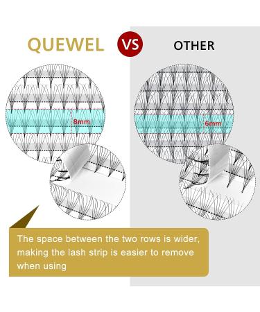 QUEWEL Premade Fans 5D-0.07D Mix 12-15mm | Russian Volume Eyelash Extensions 10D-14D | Long Lasting & Easy Application | C/D Curl | 0.05/0.07/0.10 | 10-18mm Length - Buy Online on GoSupps.com