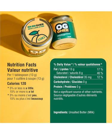 OG GHEE | 210g | Hormone and Antibiotic Free Clarified Butter Caramelized Flavour Keto and Paleo Friendly Gluten Free Lactose and Casein Free Carnivore Clarified Butter 210g - Buy Online on GoSupps.com