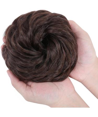 Medium Brown Messy Hair Scrunchies Thick Bun Extensions 45g Updo Ponytail Hairpiece Chignons - Hair Accessories - Buy Online on GoSupps.com