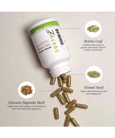 Dherbs- Natural Daily Bowel Movement Supplement + Gas & Bloating Relief | Senna Leaves Fennel Seed Cascara Sagrada Bark Pippali Capsules Herbal (100 Capsules) - Buy Online on GoSupps.com