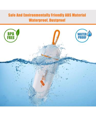 Buy Pocket Flat Pill Case - Mini Waterproof Medication Organizer with Lanyard | 2 PCS 3 Compartments for Vitamins & Supplements (White/Grey - Buy Online on GoSupps.com