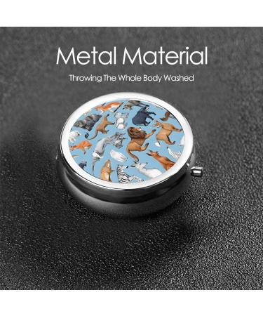 Farm Animal Mini Round Pill Box - 3 Compartment Travel Organizer | Portable Medicine Case for Home & Office - Buy Online on GoSupps.com