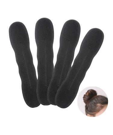 Black Hair Bun Maker Magic Topsy Tail Hair Tool 4PCS Made for Ponytail French Hair Style Hair Styling Accessories for Women