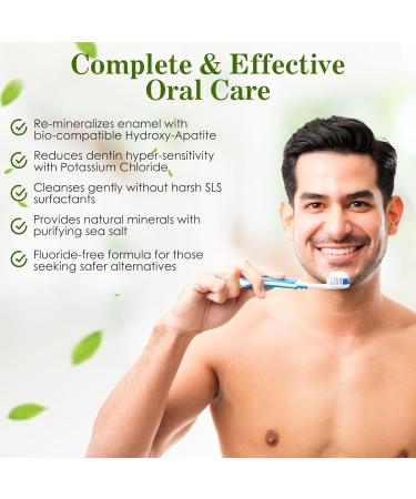 Gnome Groom Mineralizing Toothpaste Sensitive & Whitening Formula SLS-Free Fluoride-Free 10% Hydroxyapatite Sea Salt Xylitol All Ages (1) - Buy Online on GoSupps.com