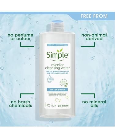 Simple Water Boost Micellar Cleansing Water 400ml Pack of 6 - Buy Online on GoSupps.com