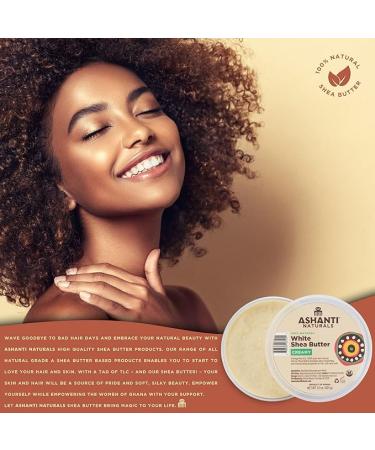 Ashanti Naturals White Whipped Raw Shea Butter 15 oz - Unrefined African Shea Butter Moisturizer - Buy Online on GoSupps.com