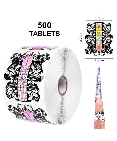 DouborQ 500PCS Acrylic Nail Forms | Nail Extension Tips for Acrylic & UV Gel Nails | Guide Stickers for Nail Art | Salon Equipment - 1 Count - Buy Online on GoSupps.com