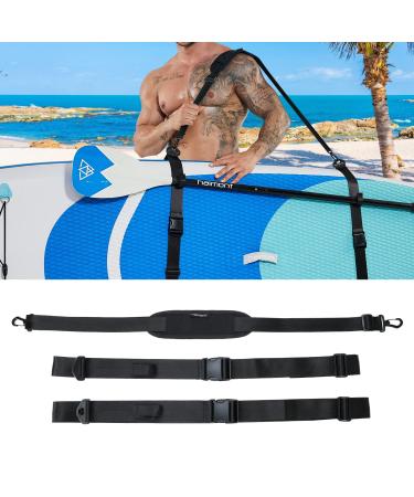 Haimont Paddle Board Carry Strap, Adjustable Heavy-Duty SUP Carrying Strap Padded Over The Shoulder Sling for Paddleboards, Surfboards, Canoe and Kayaks Black