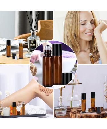 Anboo 24 Pack 10ml Essential Oil Roller Bottles - Glass Roll-On with Stickers Funnel Opener & Labels for SPA & Massage - Buy Online on GoSupps.com