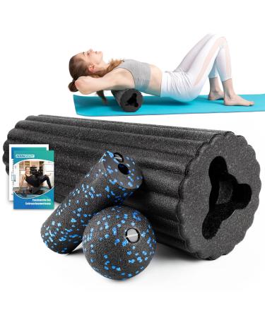 Fascia roll set removable fascia 3 Set with fascia ball and fascia roller for fascia training and self -massage of all muscles
