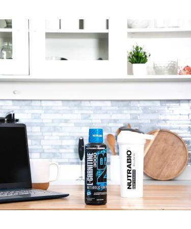 NutraBio L-Carnitine Liquid Shots 3000mg (Blue Razz) 10mg of Vitamin B-5 Zero Carbs & Sugars Energy Production Muscle Recovery - Buy Online on GoSupps.com