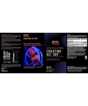 GNC AMP HCl 189 120 Tablets - 60 Servings | Pack of 1 - Buy Online on GoSupps.com