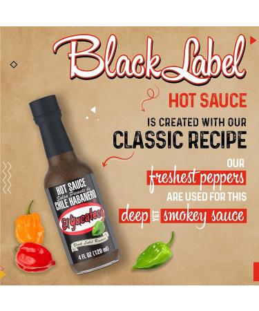 El Yucateco Habanero Black Label Reserve 120ml (Pack 3) / Mexican Habanero Hot Sauce Smoky Spicy & Sweet Salsa Dip for Tacos Mexican Food - Buy Online on GoSupps.com