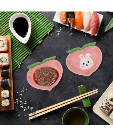 Zerodeko 2pcs Ceramic Sauce Dish Chinese Small Bowls Dip Bowls Seasoning Container Condiment Dishes Vinegar Plates Fruit Container Ketchup Bowl Fork Rest Soy Sauce Ceramics Rabbit - Buy Online on GoSupps.com