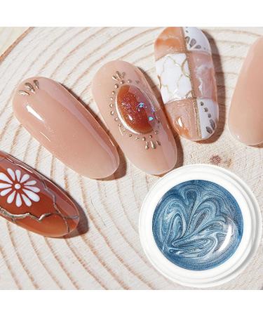 MetallicPainting Gel Nails Gold Silver Gel Nail Polish MetallicMirror MetallicGel Nail Polish Metal Painting Gel Silver Gel For Nails Soak Off UV/LED DIY Salon Blue - Buy Online on GoSupps.com