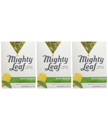 Mighty Leaf White Orchard Tea 15-Count Whole Leaf Pouches 1.32 Oz. (Pack of 3) - Pack of 45 Tea Bags - Buy Online on GoSupps.com