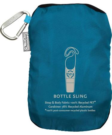 ChicoBag rePETe Water Bottle Sling | Eco-Friendly Recycled Carrier | Aquamarine | Pack of 1 - Buy Online on GoSupps.com