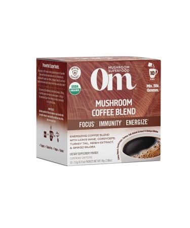 Om Mushrooms Mushroom Coffee Blend 10 Packets .21 oz (5.9 g) Each